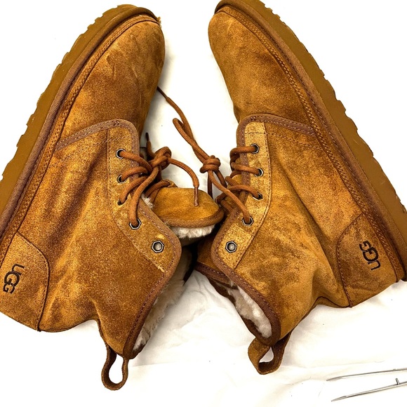 Ugg Men’s Neumel Chukka Chestnut Boots sz 12 flawed - Picture 9 of 16